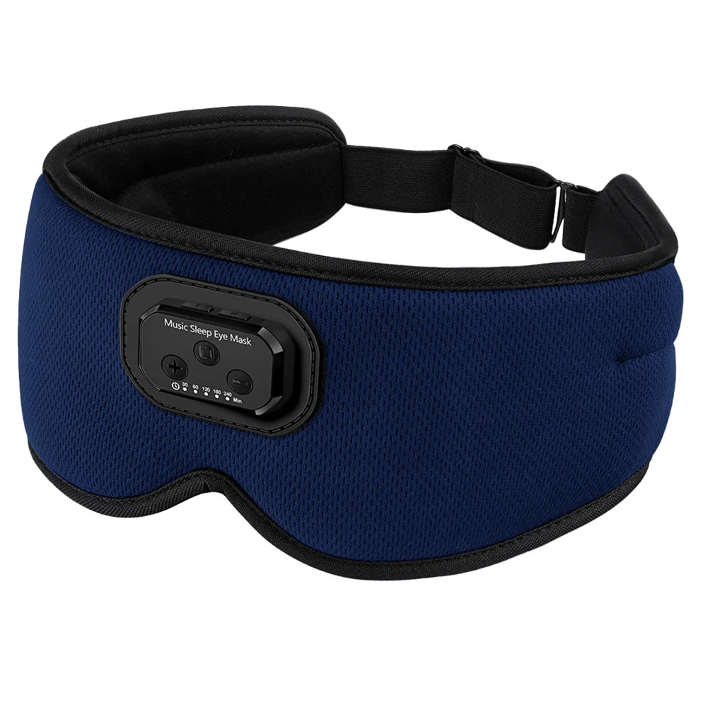 Sleep Mask with White Noise and Timer Bluetooth 6.0 Sleep Headphones 3D Eye Mask with Cooling Fabric and Ultra Thin Speakers